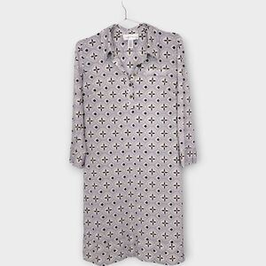 Donna Morgan Womens Dress‎ Sz 6 Grey Jersey Collar Pullover Casual Work Business